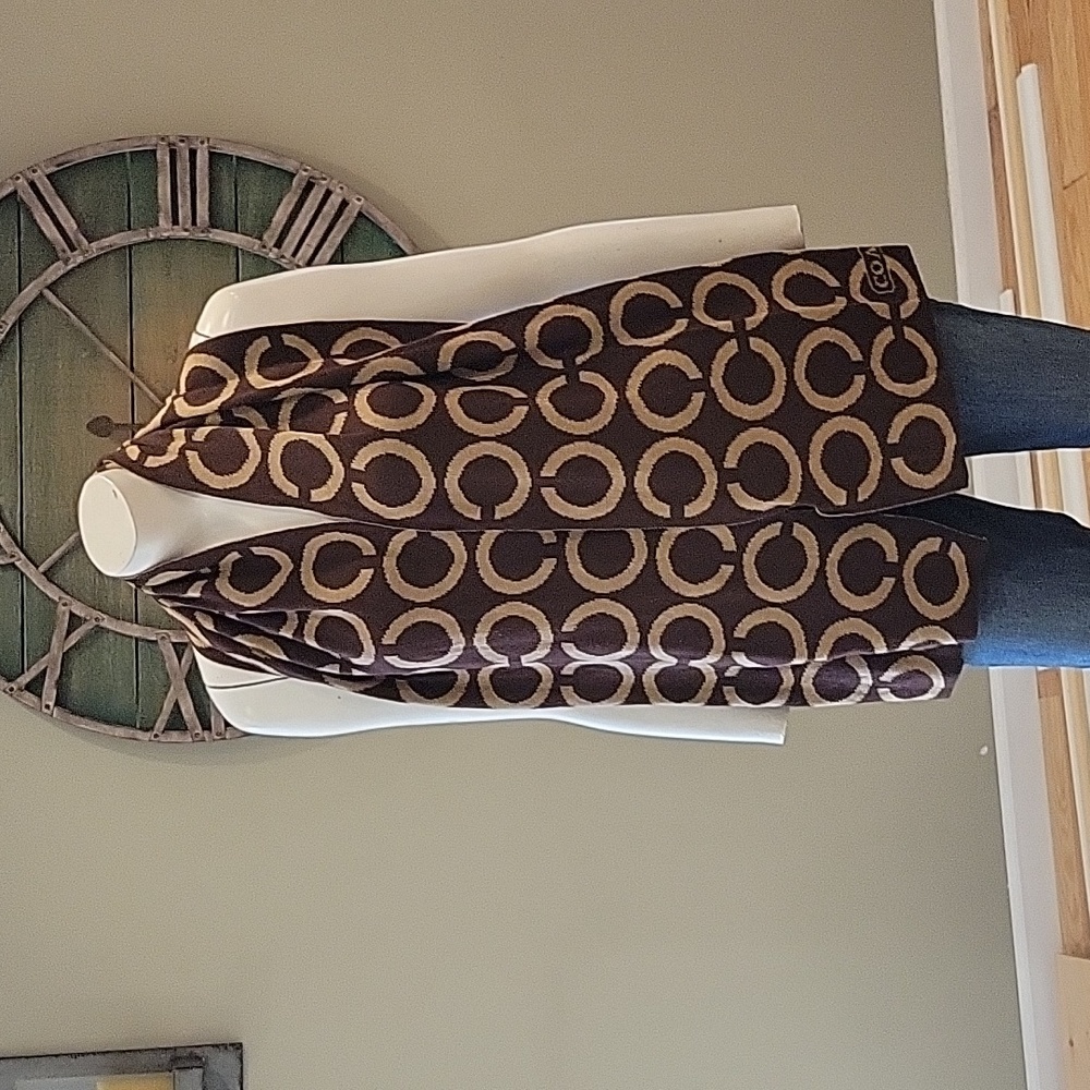 Coach signature logo scarf